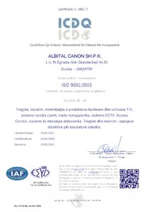 Certifikata ISO 9001:2015