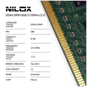 RAM DIMM DDRAM IV 8GB 2133MHz Nilox NXD82133M1C15