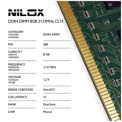 RAM DIMM DDRAM IV 8GB 2133MHz CL 15Nilox