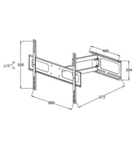 ADJ Mbajtese TV Muri 37“/72“ 3 Plane 50 Kg 190-00011