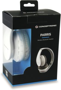 Kufje CONCEPTRONIC +Mikrofone Wireless Bluetooth White PARRIS 01W