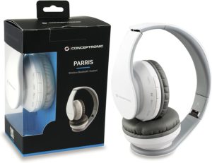 Kufje CONCEPTRONIC +Mikrofone Wireless Bluetooth White PARRIS 01W
