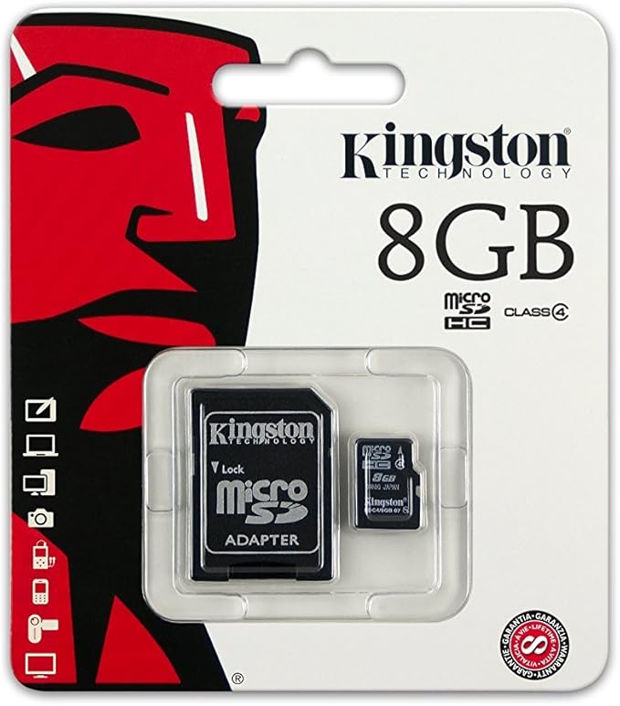 Karte Memorie 8GB MicroSD+adaptor Kingstone SDC4/8gb
