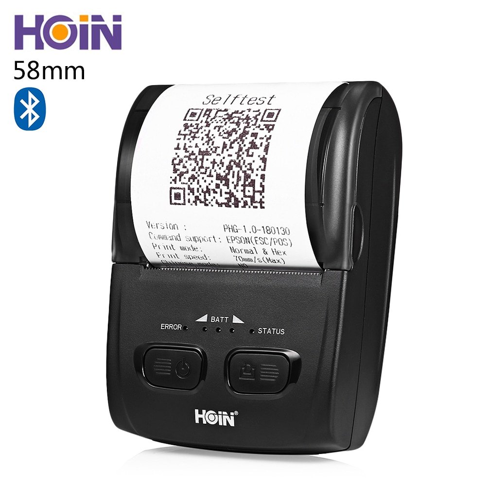 Printer termik 58mm Hoin Hop-H200 Portable USB+BT+Wifi