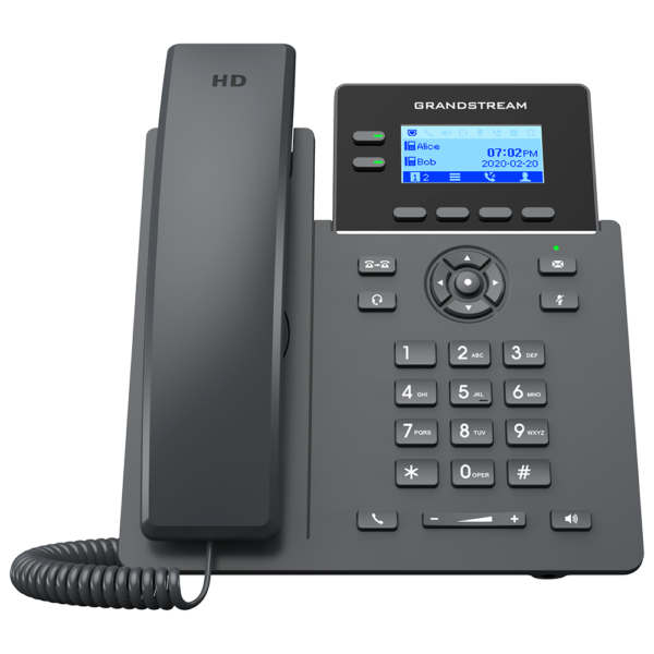 Telefon IP Grandstream GRP2602P, 4 SIP account / 2 linja, LAN 10/100, PoE (pa adaptor)