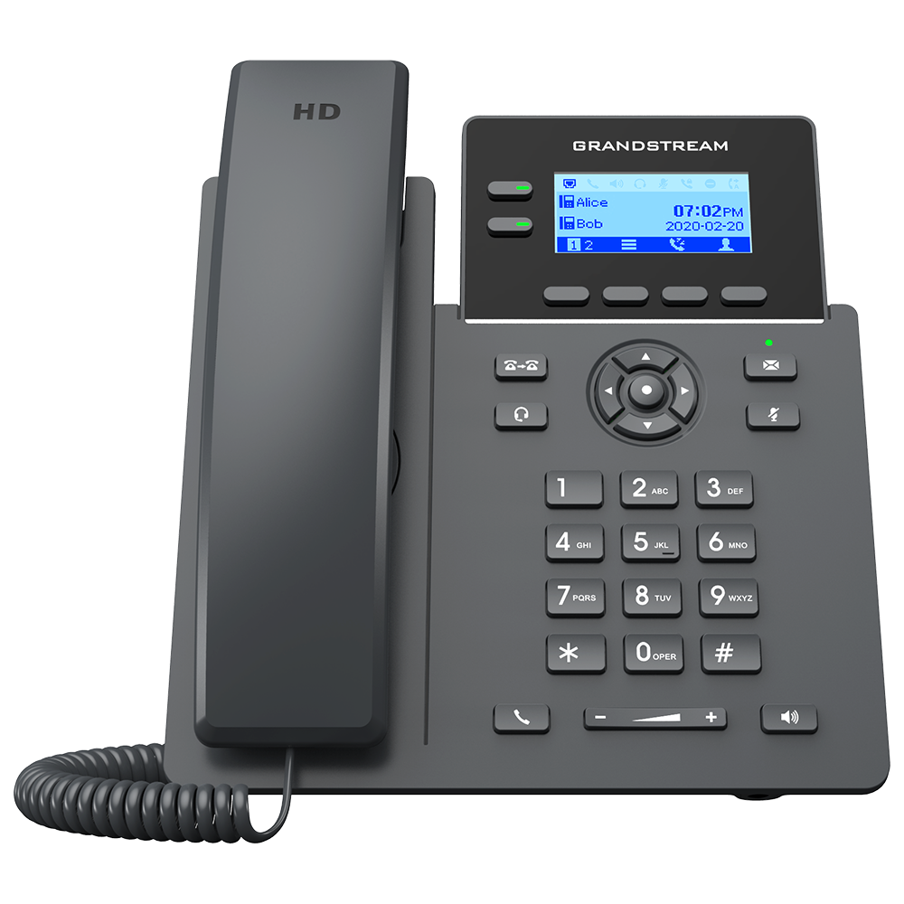 Telefon IP Grandstream GRP2602P, 4 SIP account / 2 linja, LAN 10/100, PoE (pa adaptor)