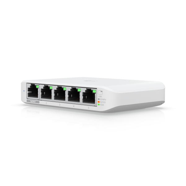 Switch Ubiquiti UniFi USW-Flex-Mini 5 Porta Gigabit i Menaxhueshëm me PoE