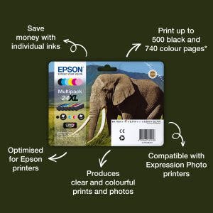 Bojë Epson 24 Yellow 4.6ml (C13T24244012) për XP-55/750/760/850/860/950/960