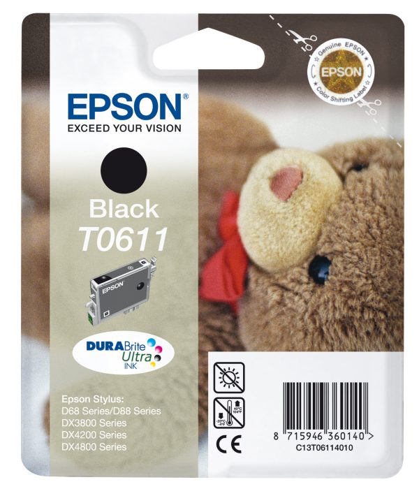 Bojë Epson T0611 Black