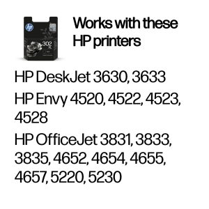 Bojë HP 302XL e Zezë, Kapacitet i Lartë (F6U68AE)