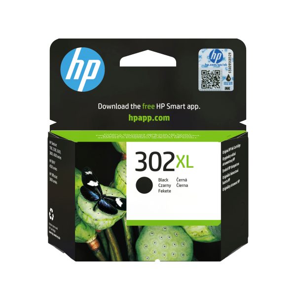 Bojë HP 302XL e Zezë, Kapacitet i Lartë (F6U68AE)