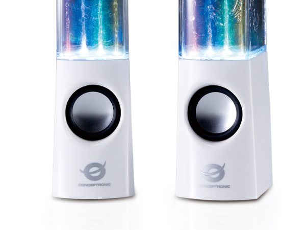 Boxe Muzikore Conceptronic Dancing Water Speaker, LED, USB, Bardhë – photo 4