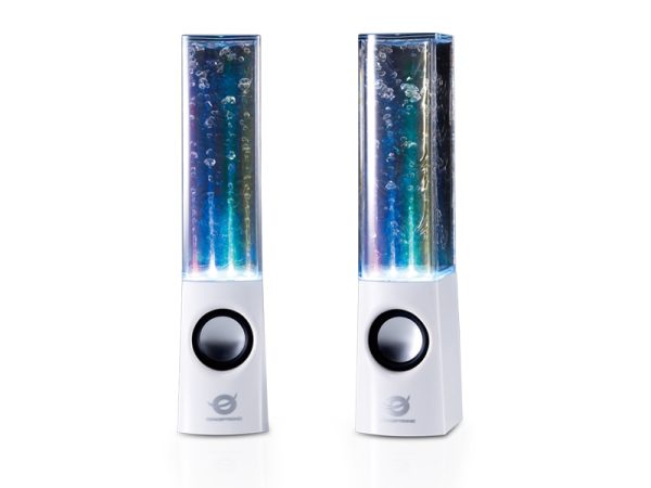 Boxe Muzikore Conceptronic Dancing Water Speaker, LED, USB, Bardhë