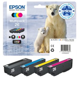 Epson 26 Multipack Boje Origjinale BK/C/M/Y (Polar Bear) - XP-510/XP-810