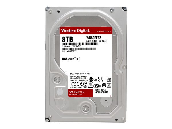 Hard Disk WD Red Plus 8TB 3.5" SATA III NAS WD80EFZZ