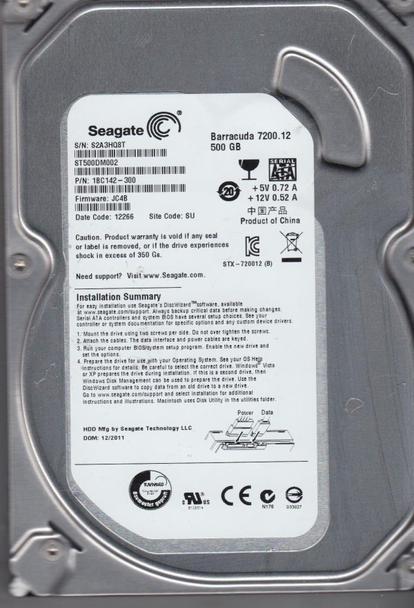 Hard Disk Seagate BarraCuda ST500DM002 500GB 3.5" SATA III