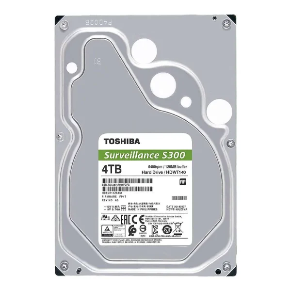 Hard Disk Toshiba S300 4TB 3.5" SATA III Surveillance HDWT840UZSVA