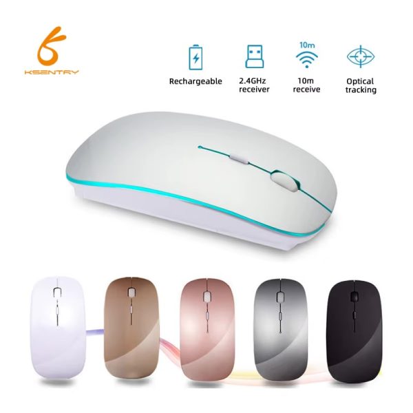 Mouse Wireless 2.4GHz LED Silent Ksentry KS-WM001 – foto 2