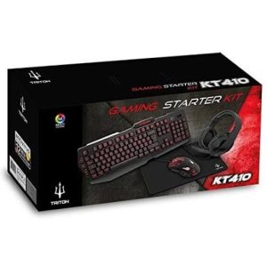 Kit Gaming Atlantis K410 - Tastierë + Mouse + Kufje + Tapetino USB