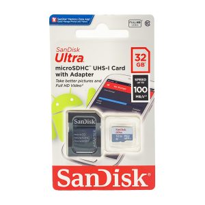 Kartë Memorje SanDisk 32GB me Adaptor, deri 100 MB/s