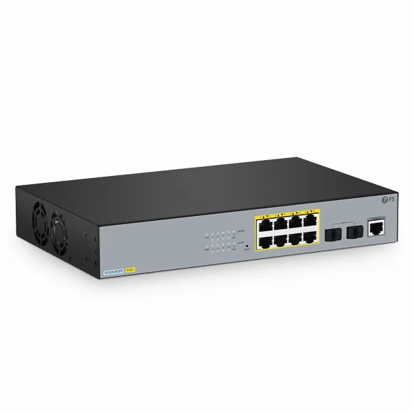 Switch i Menaxhueshëm FS S3150-8T2FP 8 Porta Gigabit PoE + 2 SFP, 150W, Desktop/Rack – foto 2