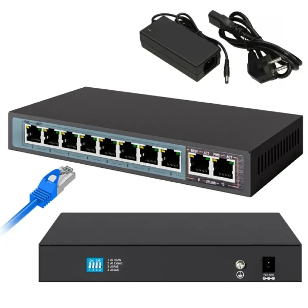 Switch 8 Porta Desktop PoE/PoE+ EX.3906 – foto 2