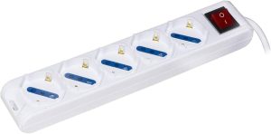 Zgjatues Tensioni LINK LKMP05it 5 Poste me Çelës, Italian/SCHUKO, 10/16A