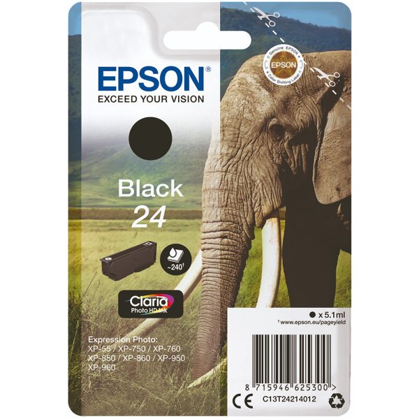 Bojë Epson 24 Zezë (Black) 5.1ml - C13T24214012