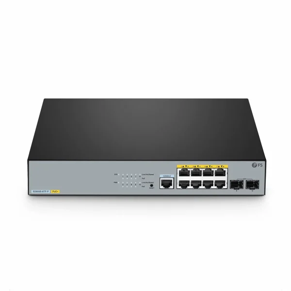 Switch FS S2805S-8TF-P, 8 Porta Gigabit PoE + 2 SFP, 130W, Desktop/Rack