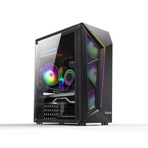 Kasë PC Mach Power IT-GMSC14 Gaming, Panel Xhami, 1x LED RGB Fan (pa PSU)