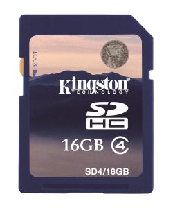 Kartë Memorie Kingston 16GB SDHC Class 4 SD4/16GB