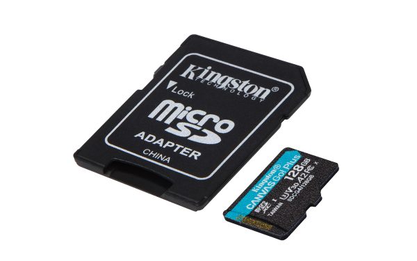 Kartë Memorie Kingston Canvas Go! Plus 128GB MicroSDXC + Adapter SD, 200 MB/s, 4K (SDCG4/128GB) – photo 3