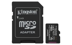 Kartë Memorie Kingston Canvas Select Plus 128GB MicroSDXC + Adapter SD (SDCS3/128GB)