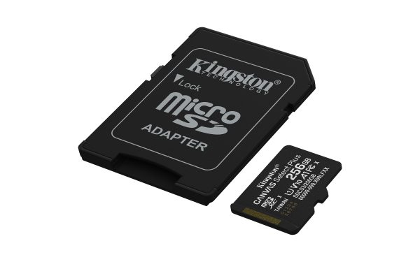 Kartë Memorie Kingston Canvas Select Plus 256GB MicroSDXC + Adapter SD, 150MB/s – photo 2