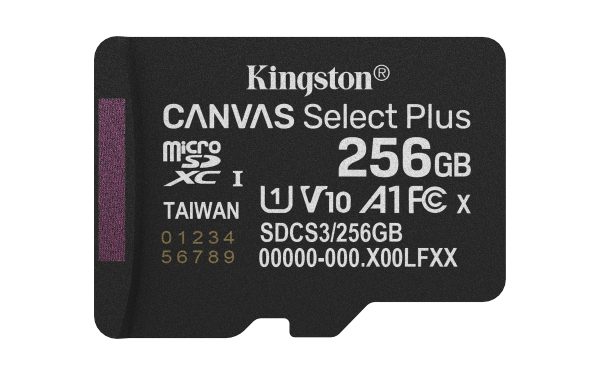 Kartë Memorie Kingston Canvas Select Plus 256GB MicroSDXC + Adapter SD, 150MB/s – photo 3