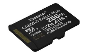 Kartë Memorie Kingston Canvas Select Plus 256GB MicroSDXC + Adapter SD, 150MB/s
