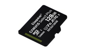 Kartë Memorie MicroSD 128GB Kingston Canvas Select Plus (SDCS2/128GB) 100MB/s Class10