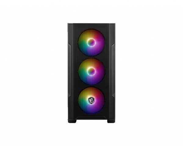 Kasë PC MSI MAG Forge M100R Micro-ATX Mid Tower, pa PSU, USB2.0/USB3.2, 3x Fan 120mm – foto 3