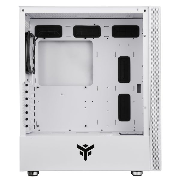 Kasë PC itek VERTIBRA S210W White Edition, Midi Tower ATX, Gaming, pa PSU, 1x ARGB Fan 12cm, 2xUSB3/1xUSB2.0 – foto 3
