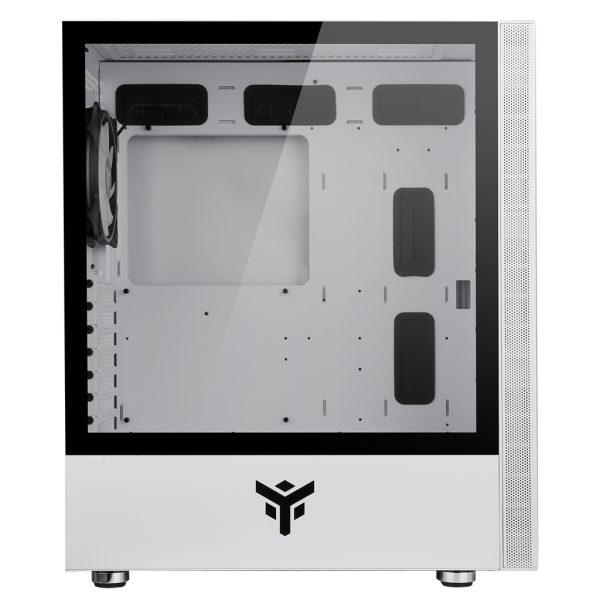 Kasë PC itek VERTIBRA S210W White Edition, Midi Tower ATX, Gaming, pa PSU, 1x ARGB Fan 12cm, 2xUSB3/1xUSB2.0 – foto 4