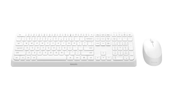 Kit Tastiere + Mouse Wireless Philips SPT6307W/34, e Bardhë – foto 3