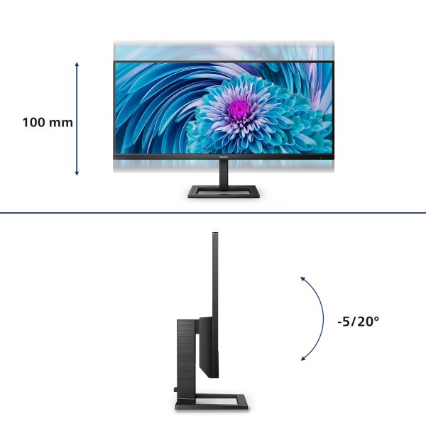 Monitor 34" Philips 346E2LAE/00 UltraWide QHD, HDMI/DisplayPort/USB-C – foto 3