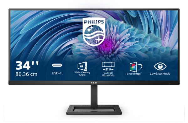 Monitor 34" Philips 346E2LAE/00 UltraWide QHD, HDMI/DisplayPort/USB-C