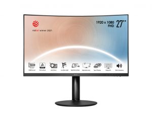 Monitor MSI Modern MD271CP 27" Full HD IPS Curved, DP/HDMI/USB-C/Audio, Bardhë