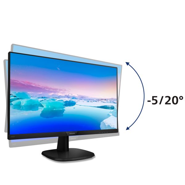 Monitor Philips 23.8" V Line IPS Full HD DVI/HDMI/VGA 243V7QDSB/00 – foto 4