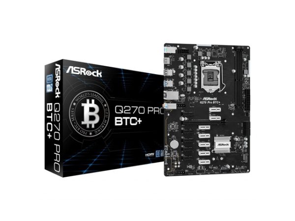 Motherboard ASRock Q270 PRO BTC+ Mining Board, LGA 1151, ATX