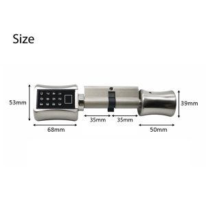 Brava Smart me Bateri (Cilinder) MachPower SM-DLCB-006 (App/Çelës/Fingerprint/Password)
