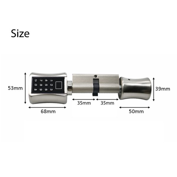 Brava Smart me Bateri (Cilinder) MachPower SM-DLCB-006 (App/Çelës/Fingerprint/Password) – foto 3