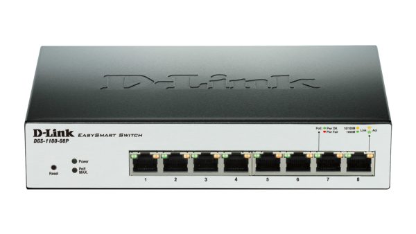 Switch D-Link DGS-1100-08P 8 Porta Gigabit Managed PoE