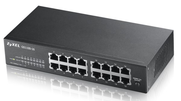 Switch Zyxel GS1100-16 16-Porta Gigabit Desktop Unmanaged